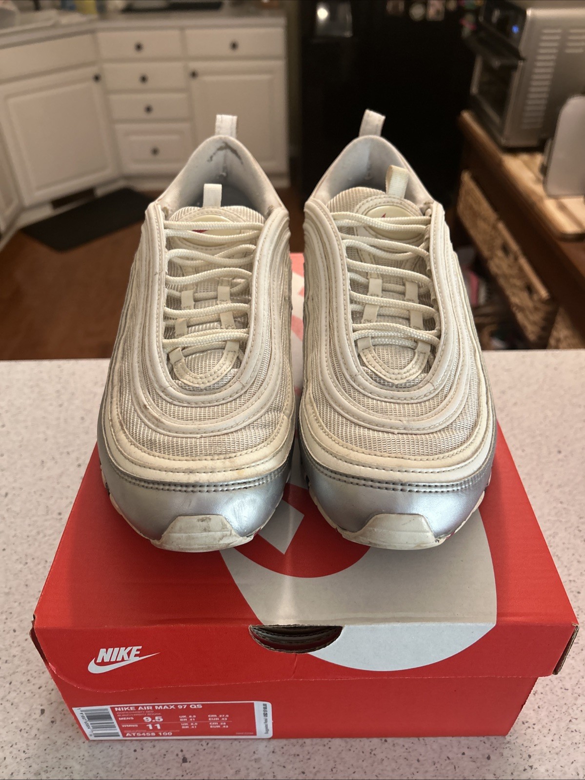 Nike Air Max 97 QS B-Sides White Silver Size 9.5