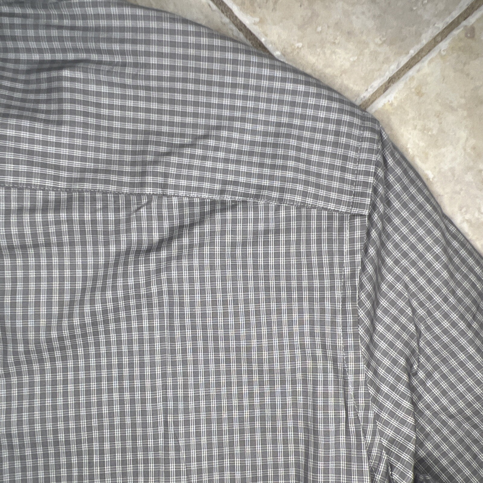 Armani Exchange A|X Casual Regular Fit Shirt Mens S Tan Checked w/ Logo NWT