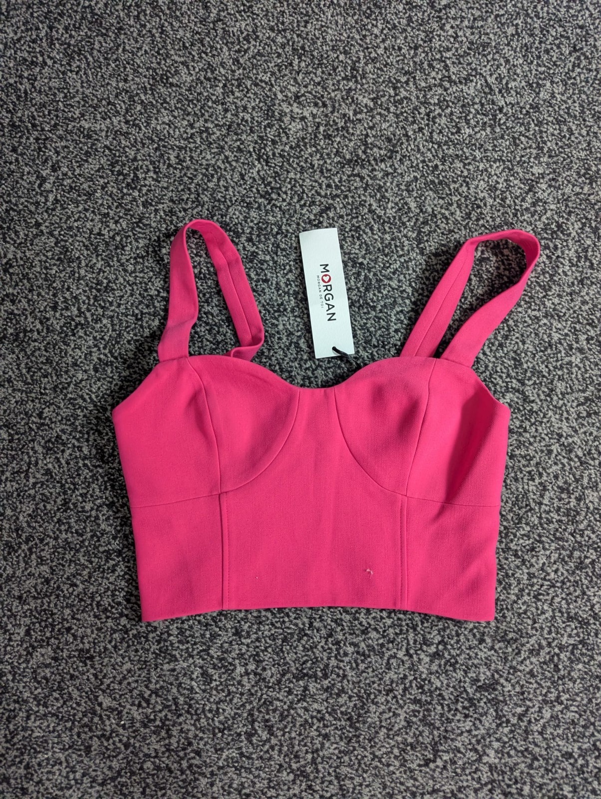 Morgan de Toi Crop Top Size 8 Pink Bustier Bralet Y2K Festival Rave