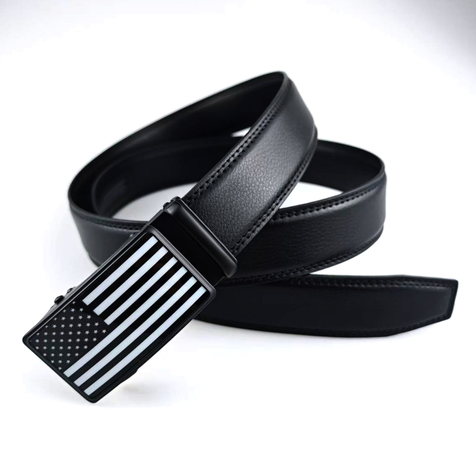 American Flag Belt for Men Black Nylon Ratchet Belts 4th of July Patriotic Decor