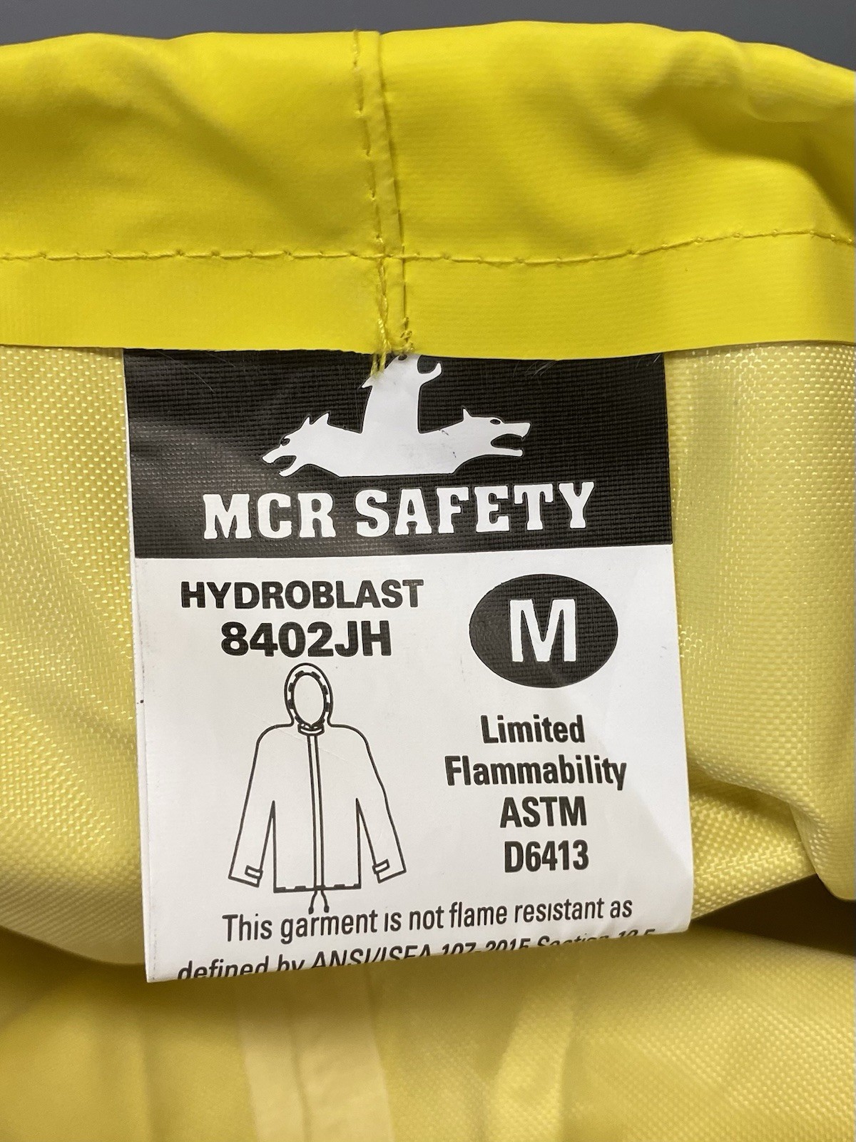 MCR Safety Men’s Workwear Rain Jacket Steel Zip & Overlapping Storm Flap Medium