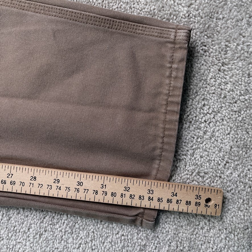 Dickies Pants Mens 34×34 Brown Carpenter Utility Canvas Workwear Hammer Loop