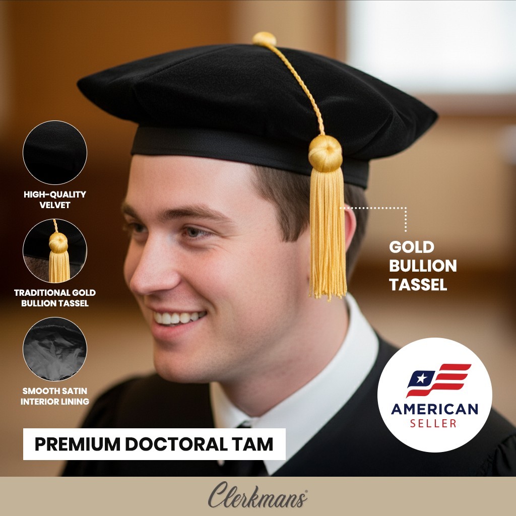 Classic Doctoral Graduation Tam & Gown – Academic Regalia