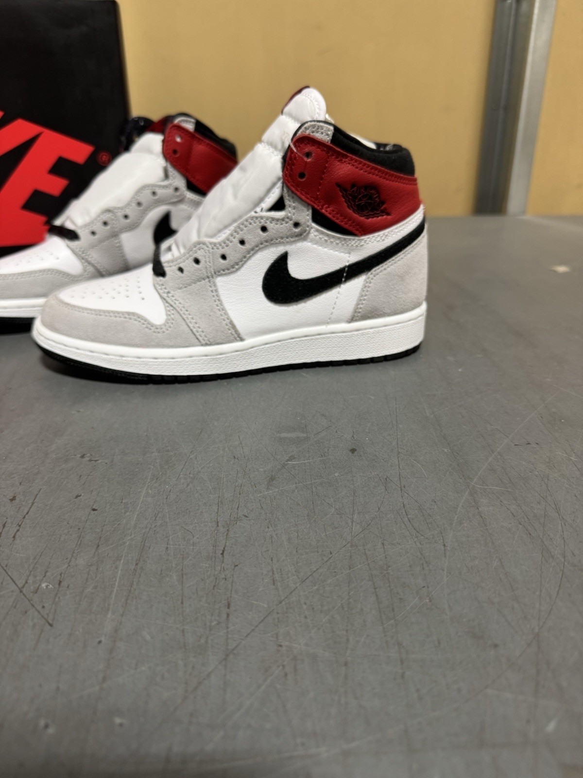 Size 4 Youth- Jordan 1 Retro High OG Smoke Gray 2020