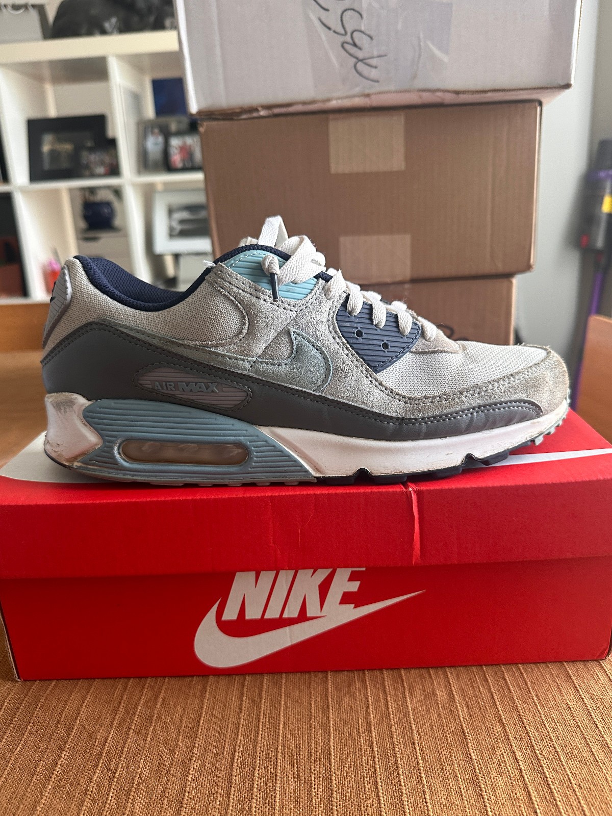 Nike Air Max 90 Pure Platinum Worn Blue Men’s Size 11