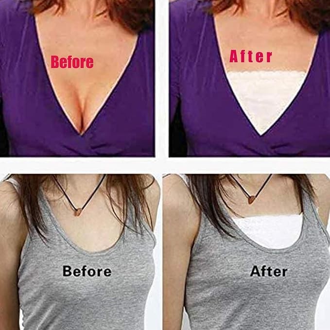 3Pcs Wearable Mock Camisole Bra Inserts – Modesty Panel Vest & Cleavage Cover…