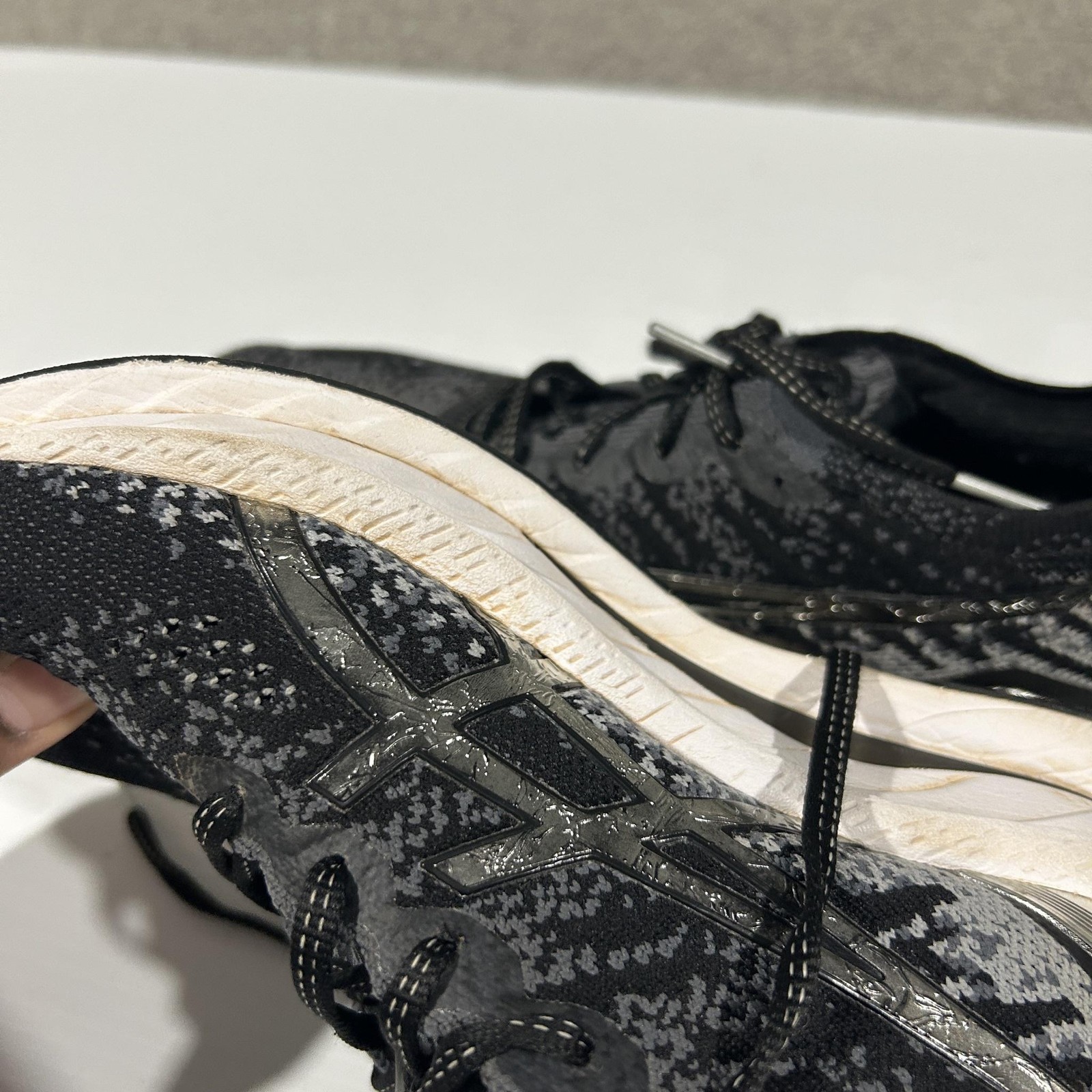 ASICS GEL Kinsei Blast Shoes Womens US 9.5 Black Grey Running Sneakers 1012B329