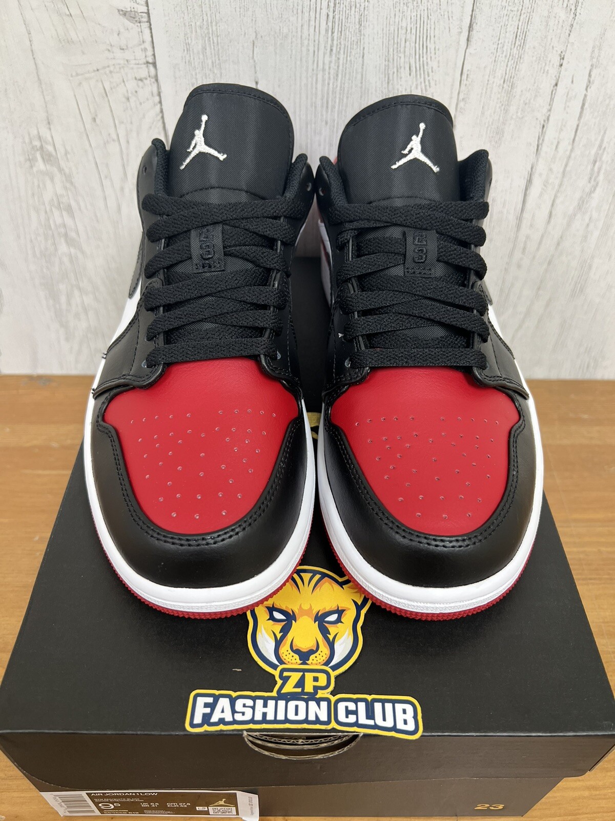 Air Jordan 1 Low Bred Toe MENS 553558-612 GS 553560-612