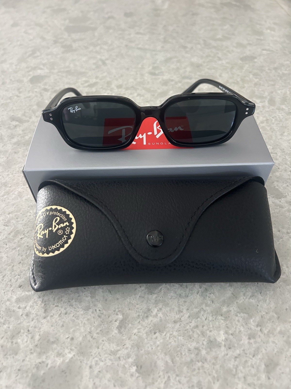 NEW RAY-BAN RB4455 ZURI BIO-BASED 51mm BLACK FRAME GRAY LENS