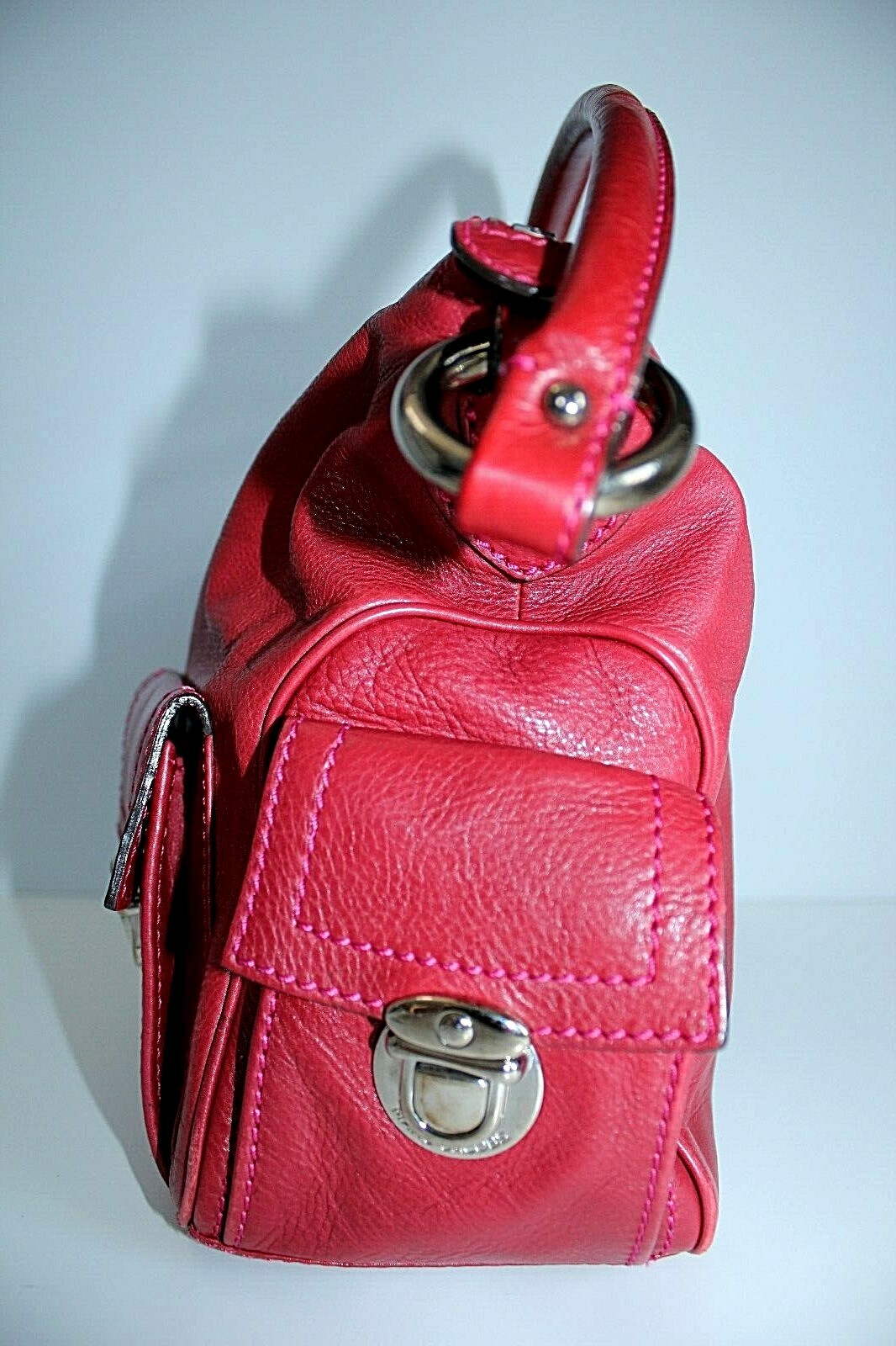 Vintage MARC JACOBS Multipocket Leather Hobo Bag in Red ~ MADE IN ITALY