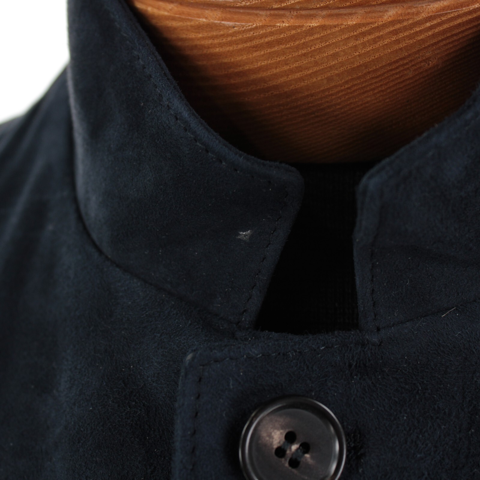 Rifugio NWD Vest / Bodywarmer Size 50 (Medium US) In Navy Blue Suede Handmade