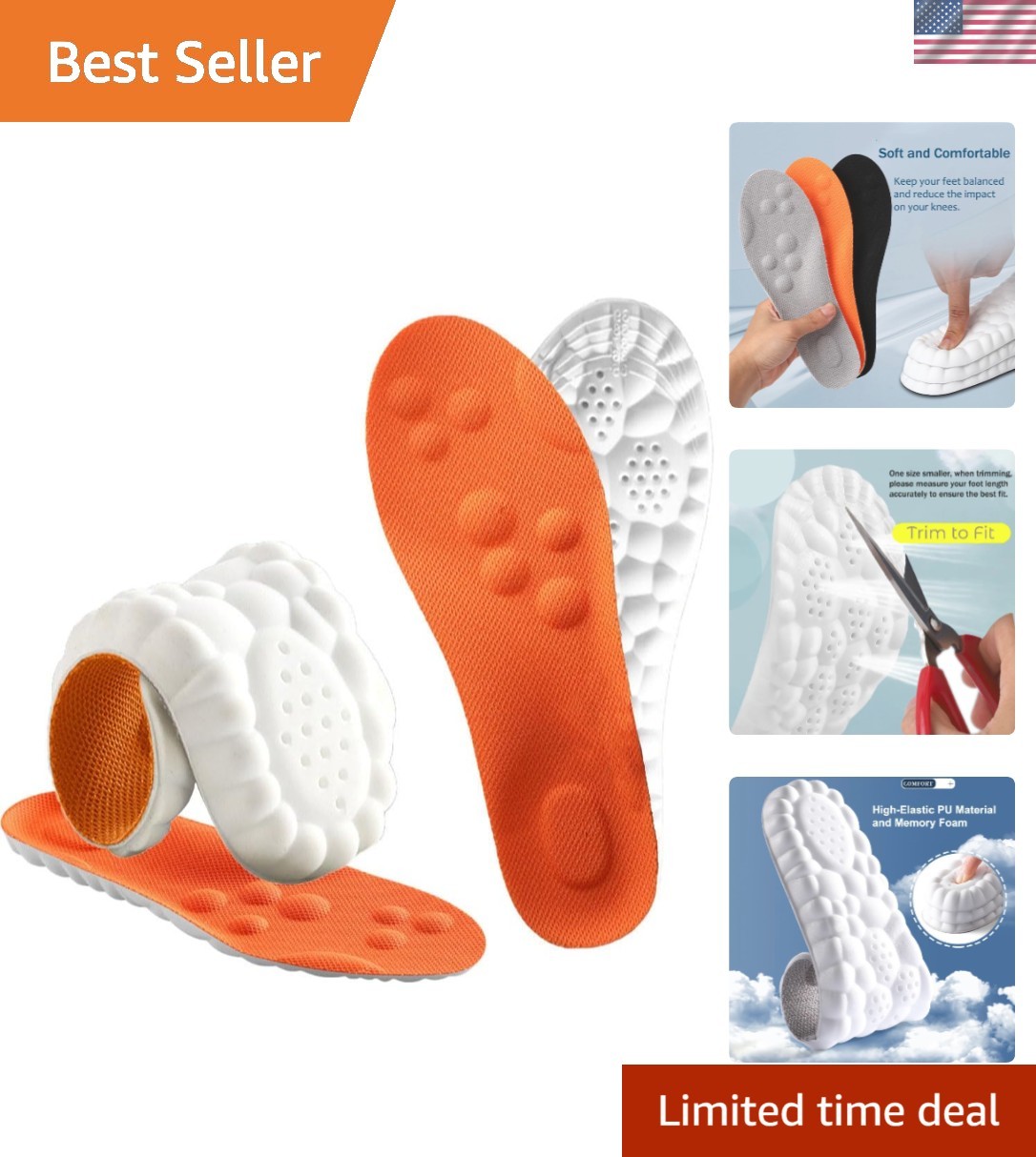 Cloud Soles for Men and Women Mens Comfortble Shoe Steppers Insoles Sole Inserts