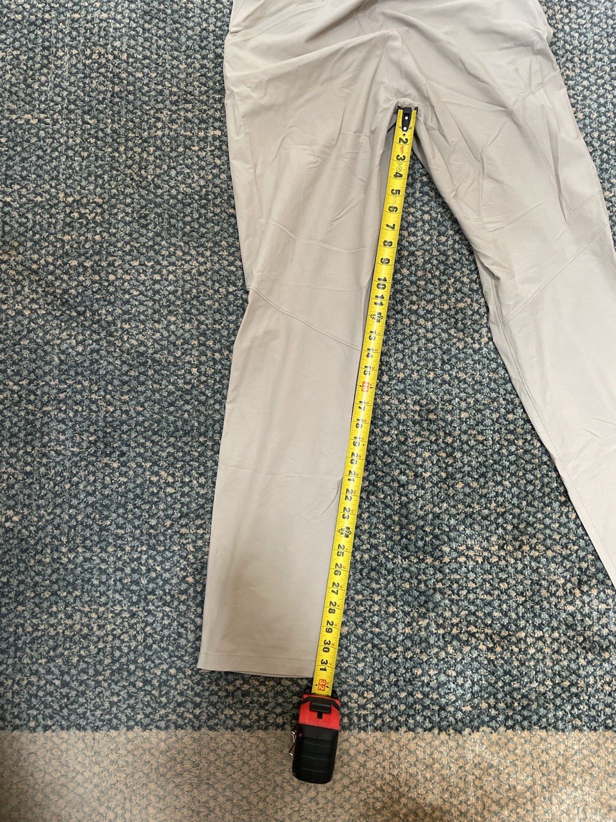 Arc’teryx Konseal Men’s Beige Stretch Canvas Straight Leg Pants 32R Pockets