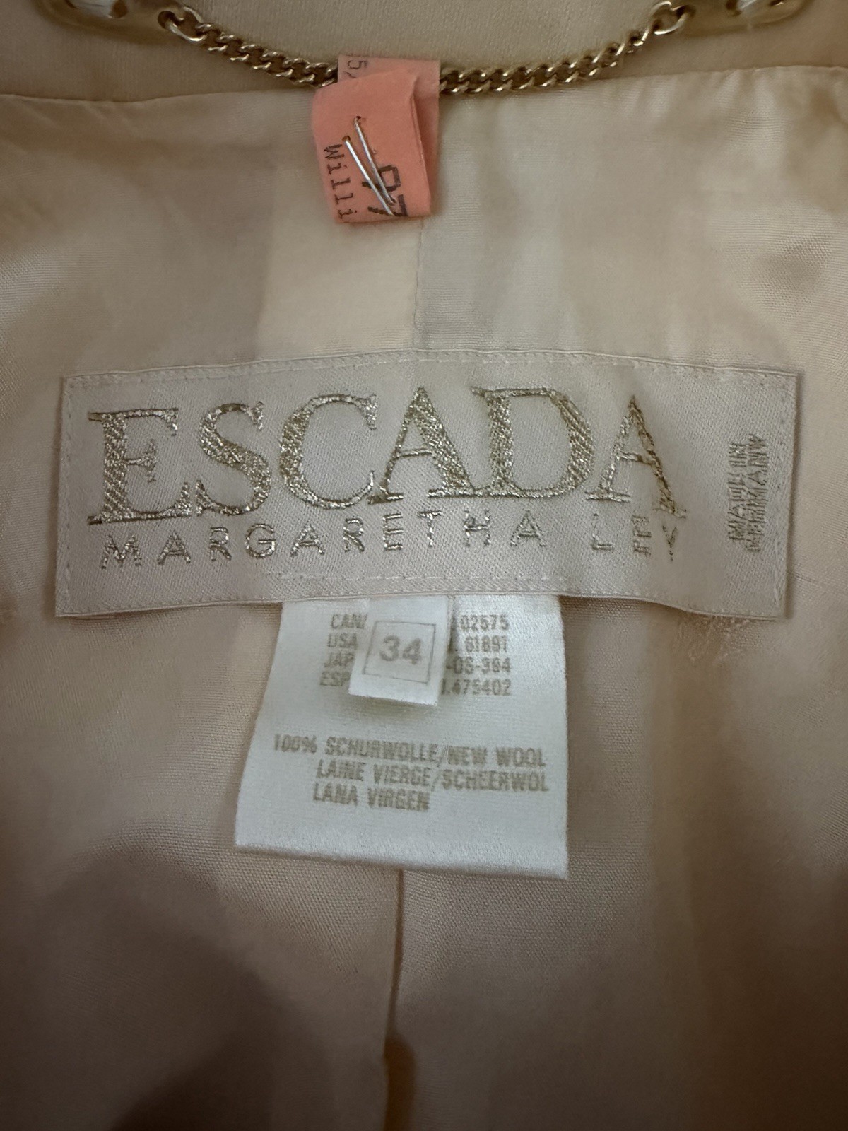 Escada Women’s Jacket Peach 34