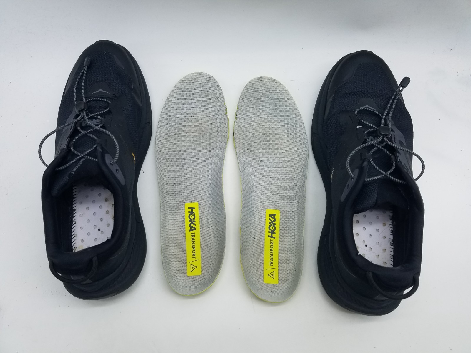 Hoka One One Transport Men’s Size 11.5 D (Medium) Vibram Running Shoes Black