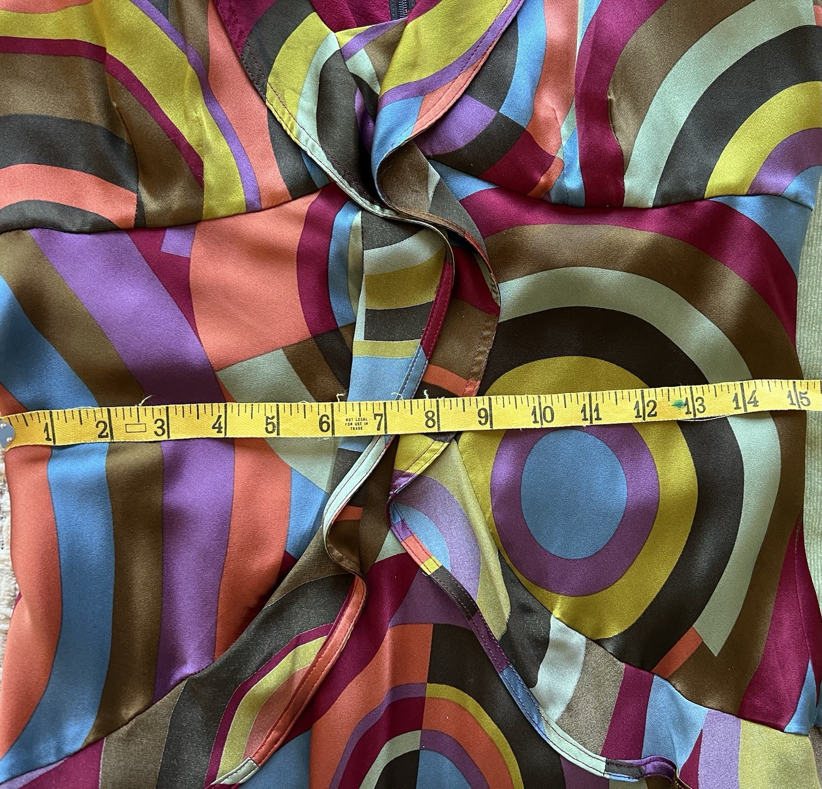 ETRO Milano Italy Silk Dress 46 Geometric Party Cocktail Wedding Guest Luxury