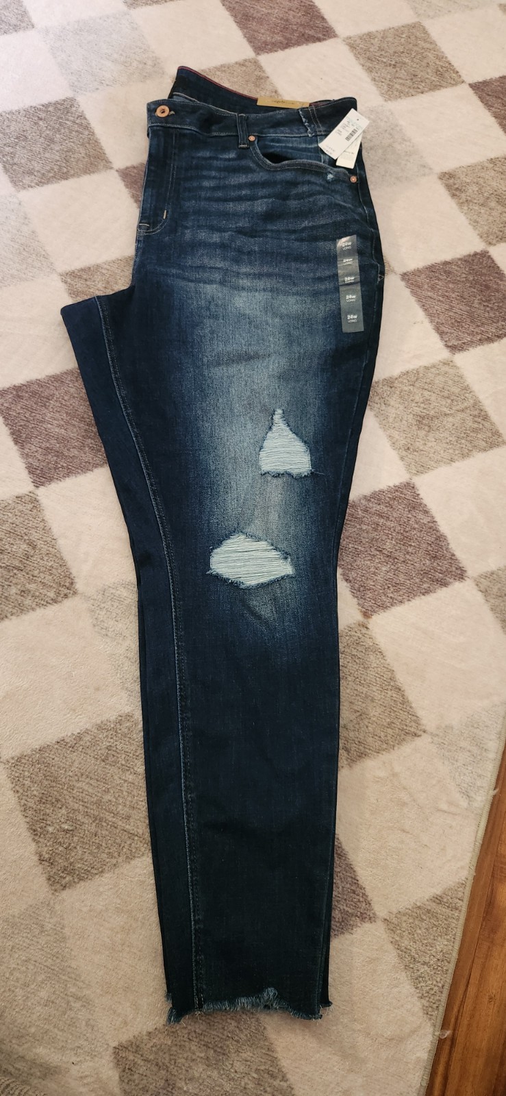 Maurices Women’s Plus Super Skinny High Rise Dark Wash Stretch Blue Jeans