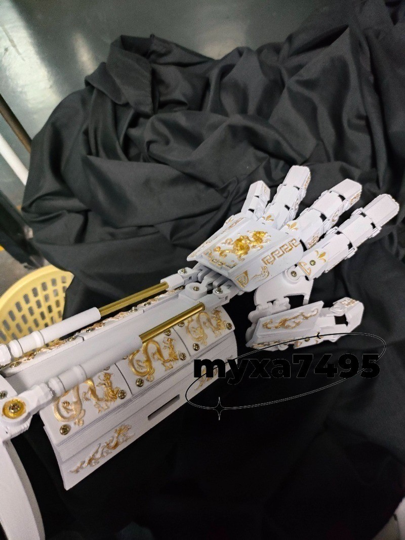 Cyberpunk Mechanical Wearable Hand Armor Tactical Gloves Cosplay Props Gift New