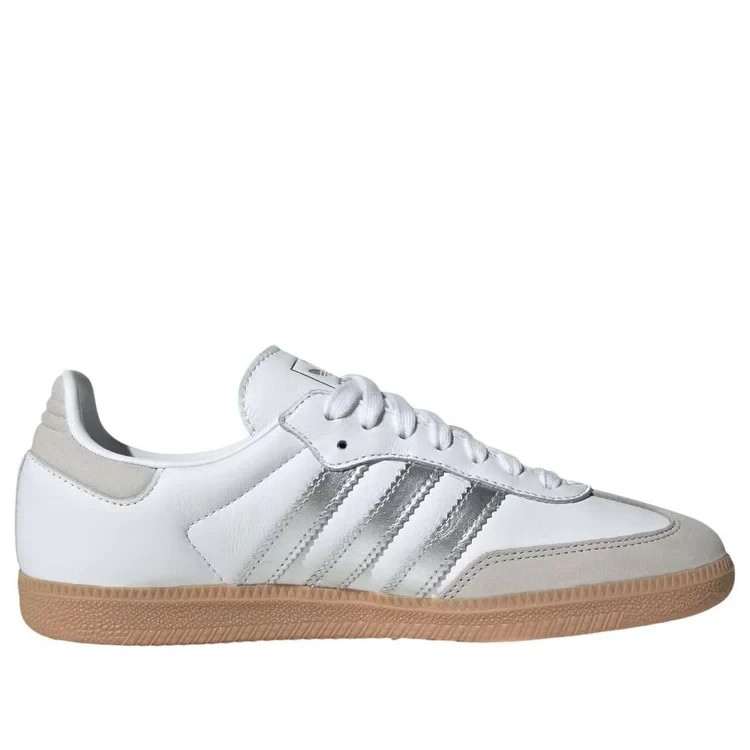 NWOB Size 6 WOMENS – adidas Samba OG White Silver Metallic Grey JI2725