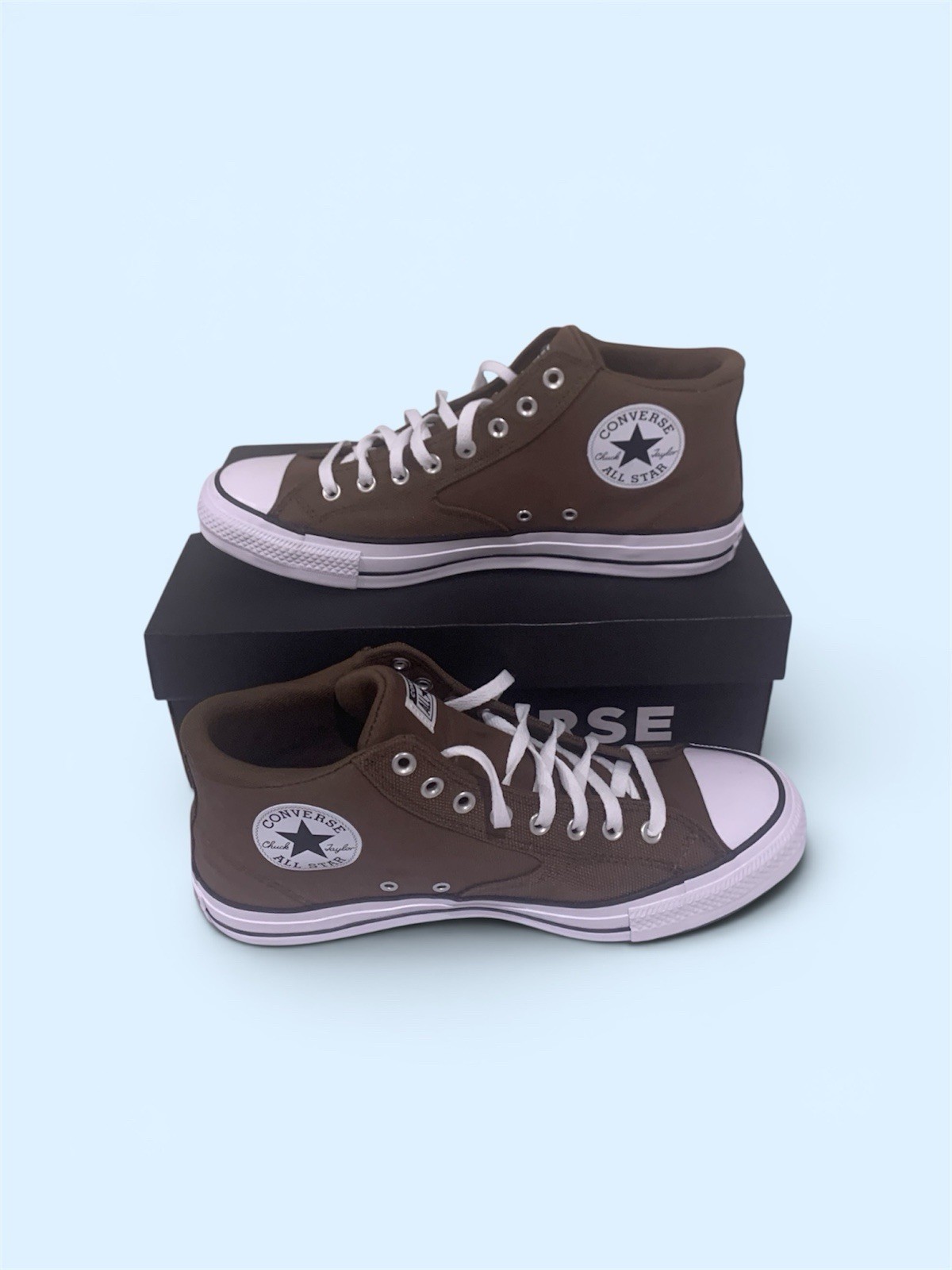 Converse Men’s 13 CTAS Malden Street Fresh Brew C Taylor Brown White Woman’s 15