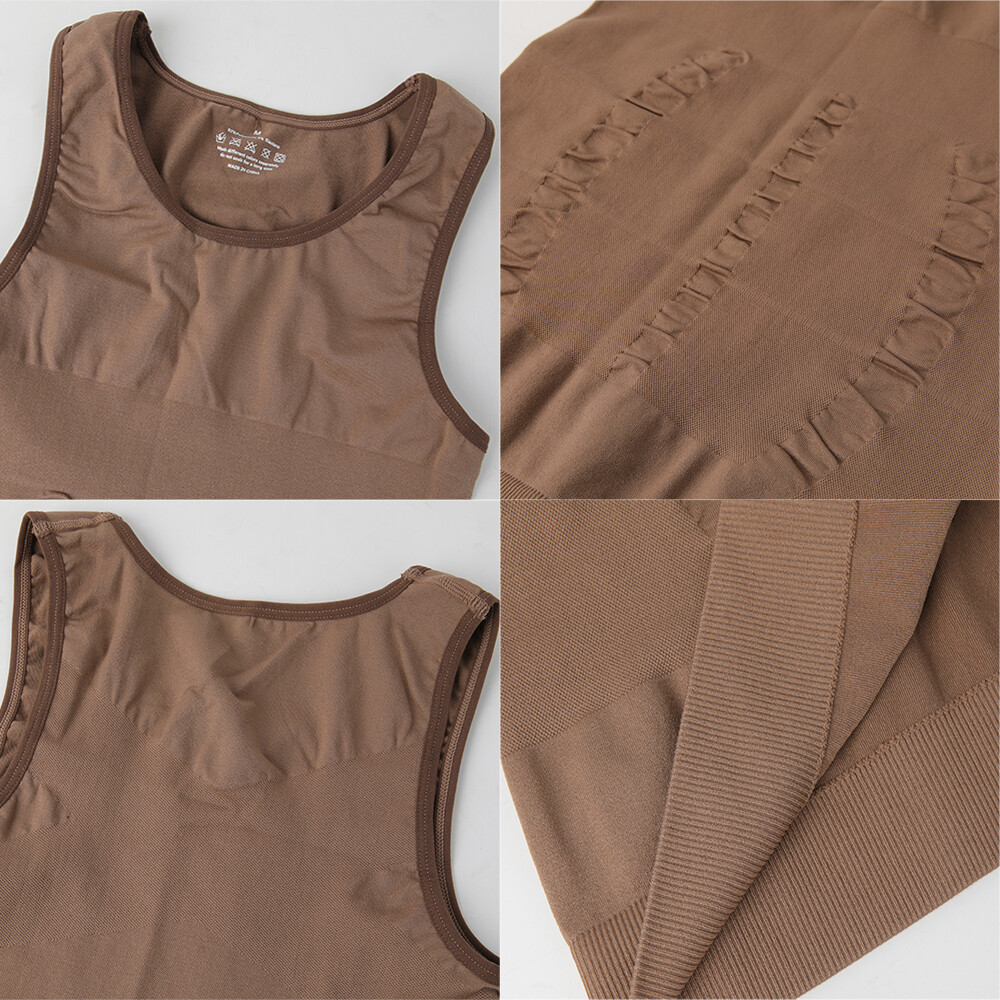 Slimming Men’s Compression Tank Top Tummy Control Belly Boobs Shaper Vest Shirts
