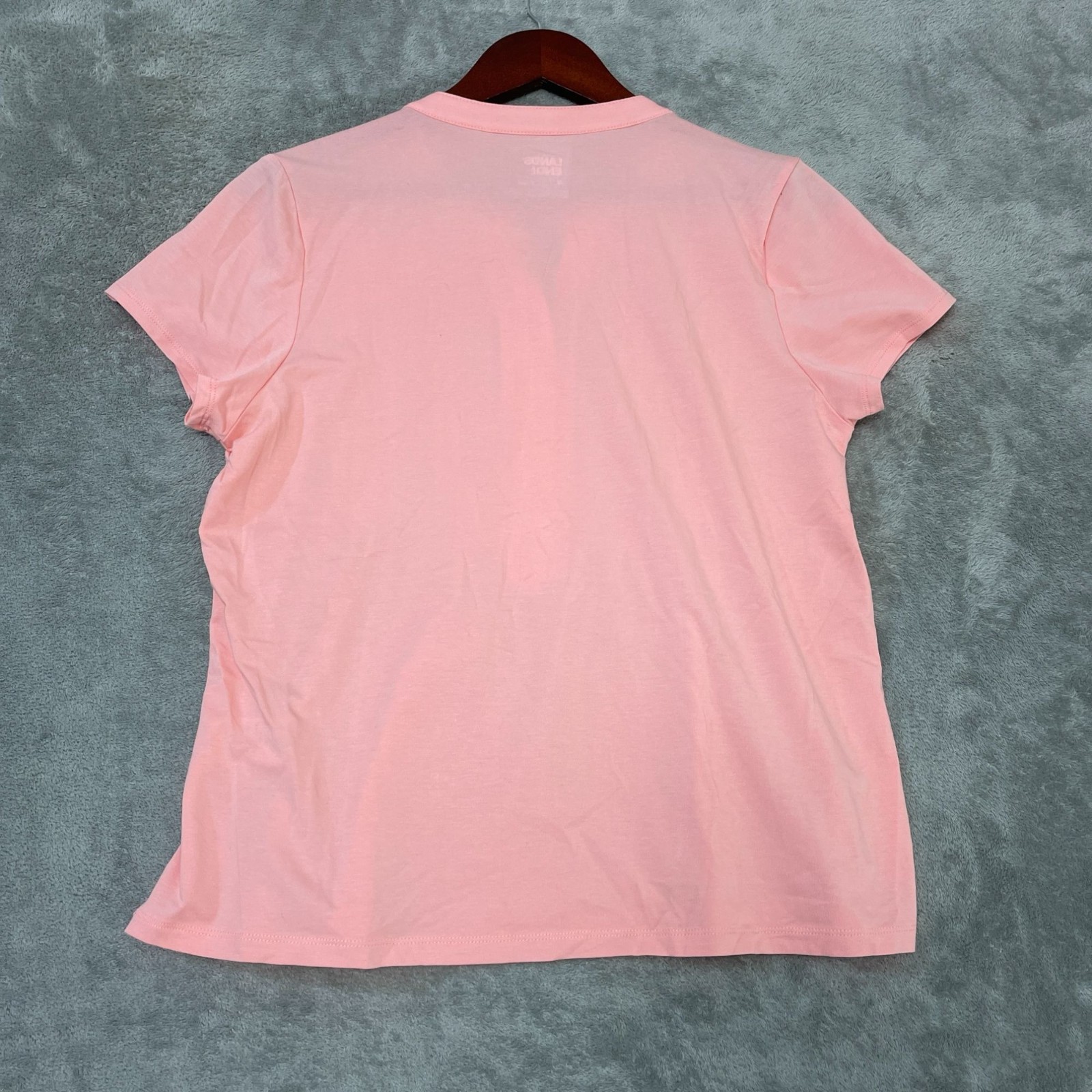 NWT Lands’ End Women’s M Short Sleeve Pintuck Blouse Pink Cotton Modal C0723