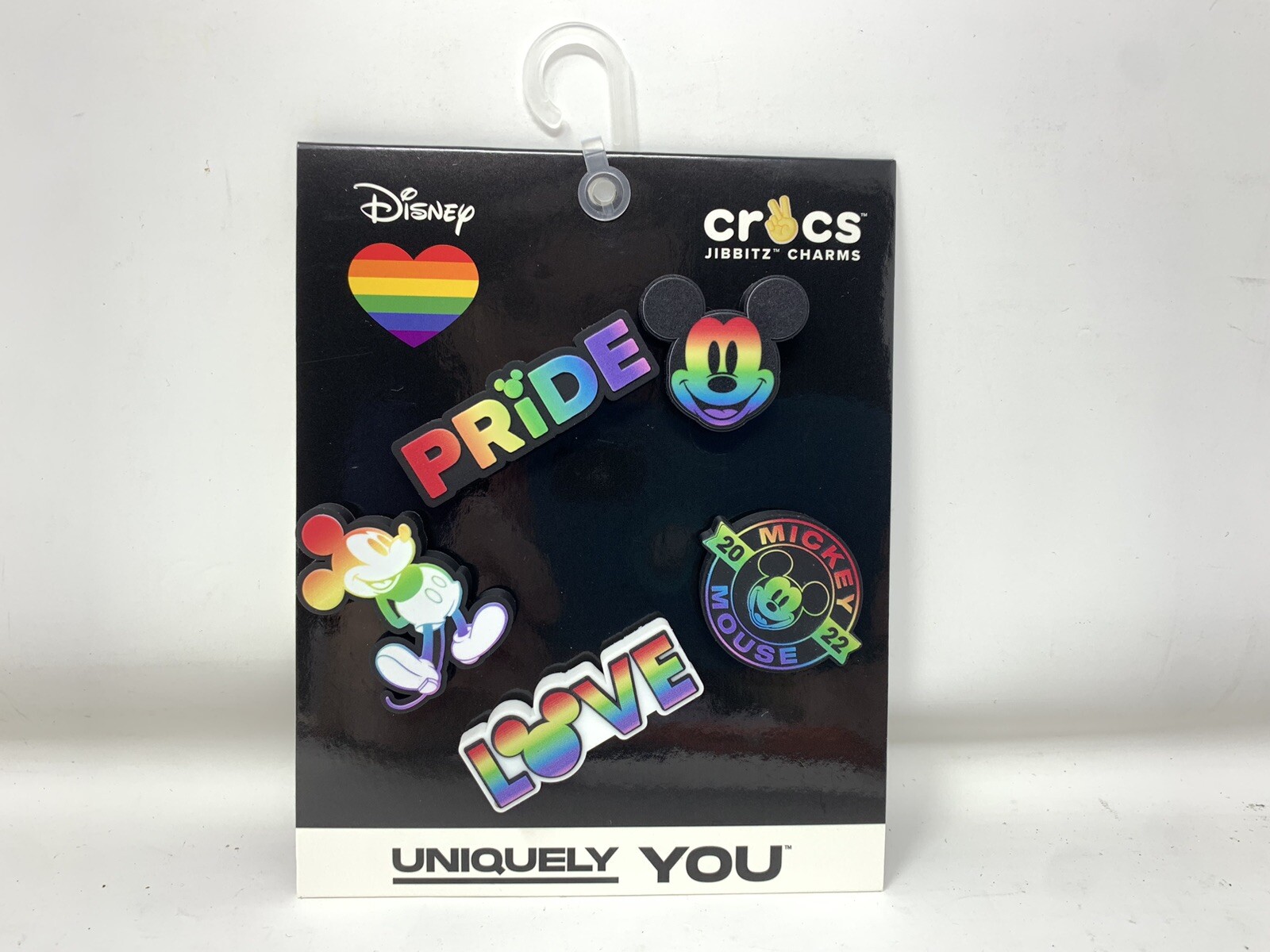 Crocs Jibbitz Charms Disney Rainbow Pride LGBTQ+ Shoe Charm Set of 5