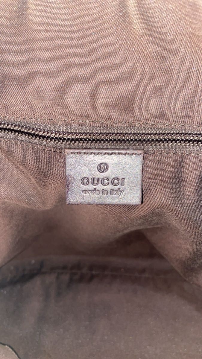 GUCCI Bag: GG Canvas Beige Leather Punching W30H28D9cm;