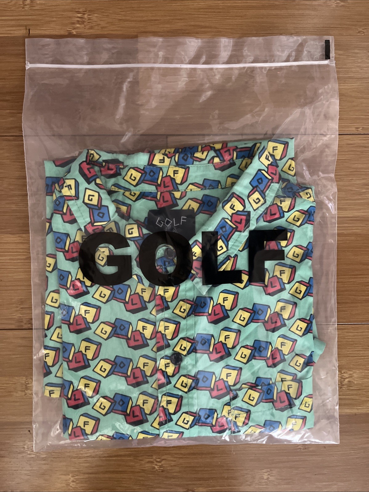 Super Rare Golf Wang Blocks Button Up SZ MD – Brand New