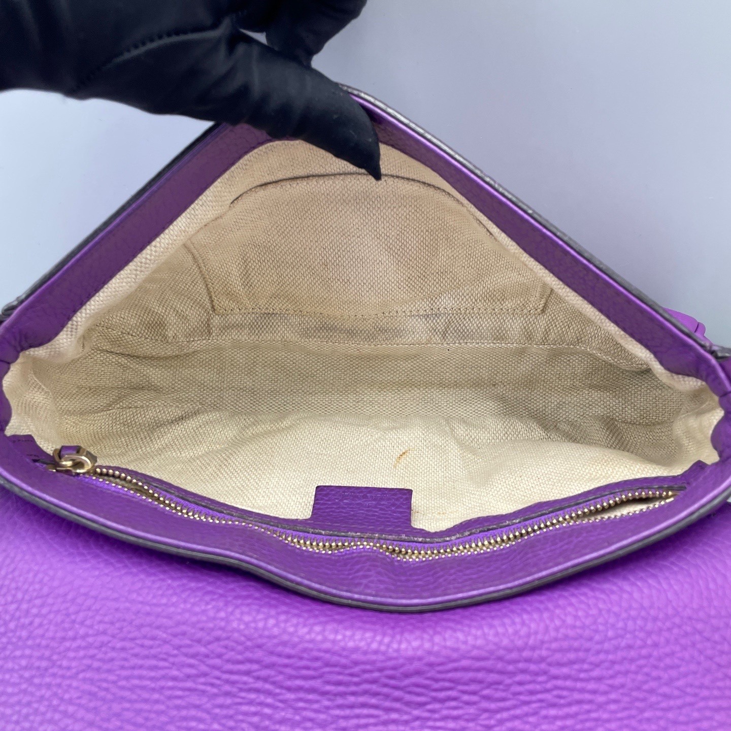 Gucci Pre-Owned Authentic Crossbody Bag Purple 25*15*5cm Free Tracked Shipping