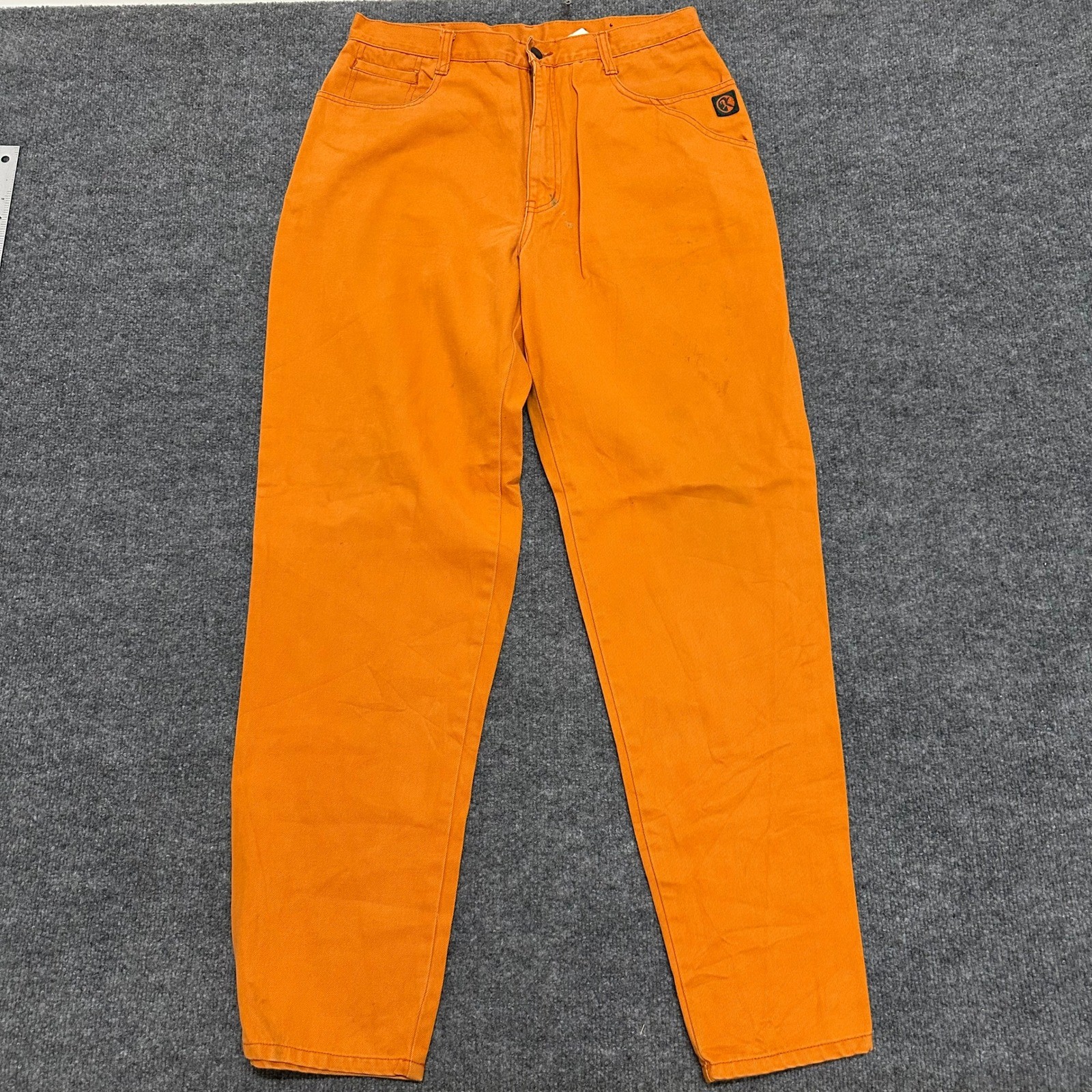 Fresh Threads Jeans Mens Size 36 Orange Straight Leg Denim Casual Vintage Skater
