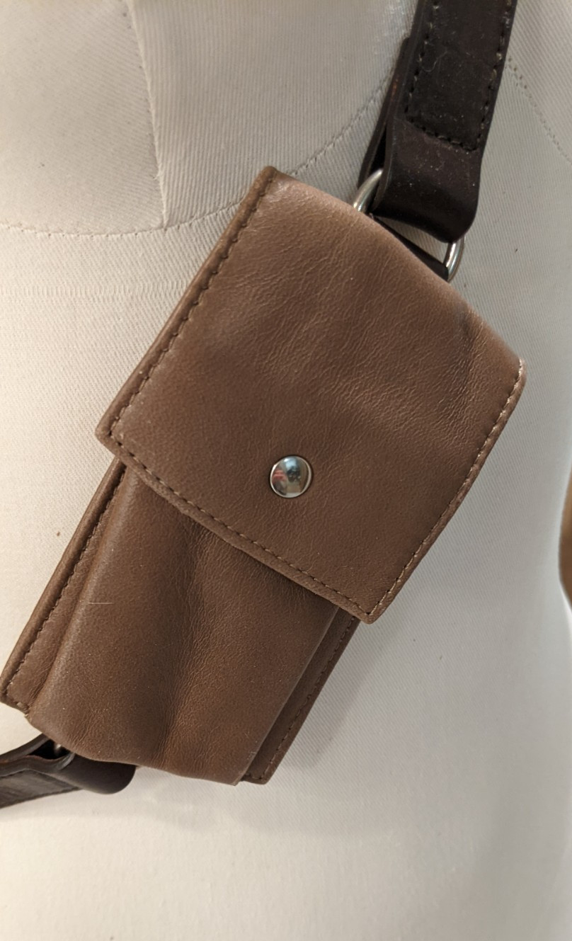 BRUNELLO CUCINELLI Brown Leather Belt Bag Crossbody Belt