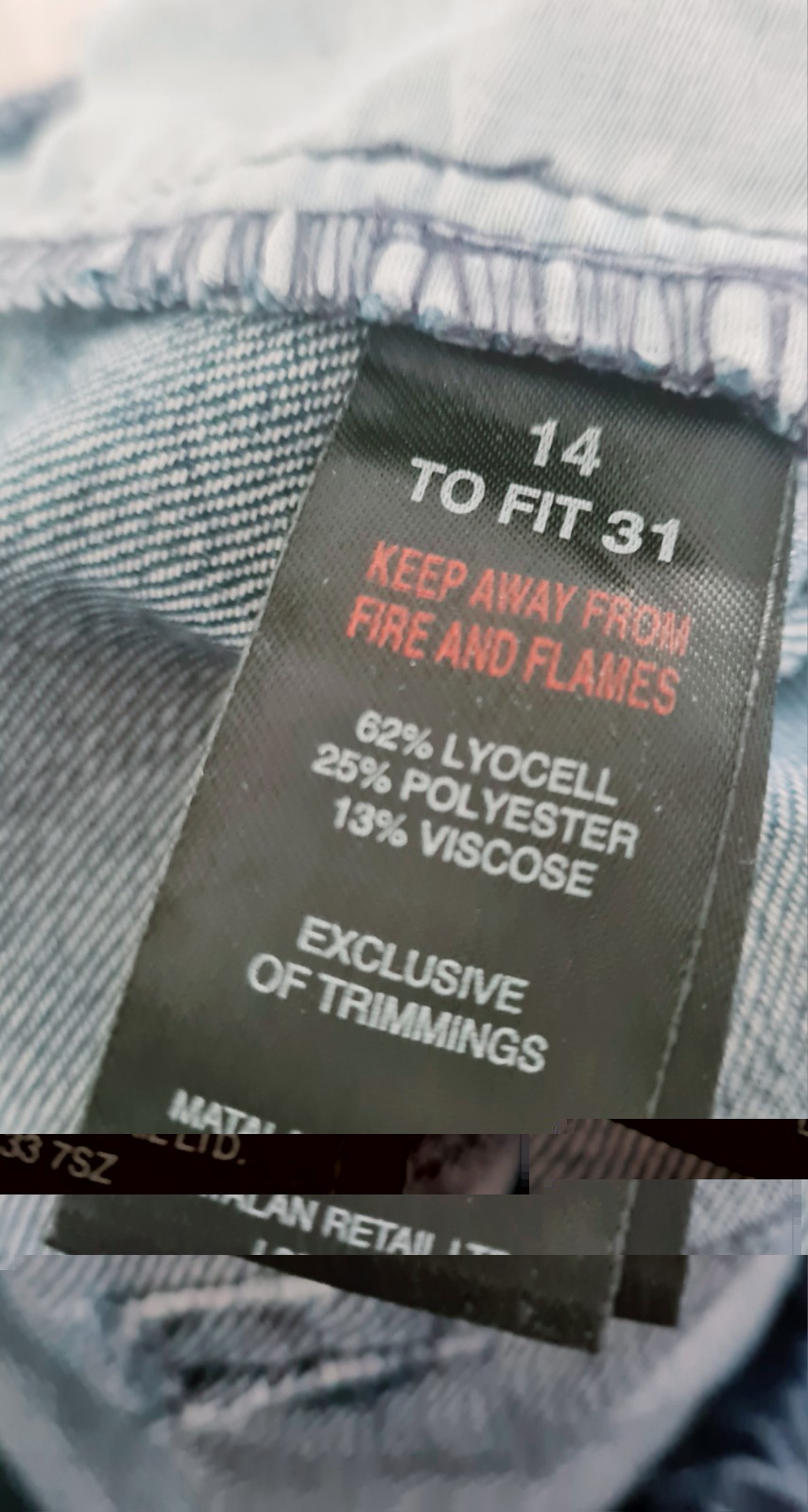 Ladies Papaya Denim Blue Lyocell Fabric Wide Leg Trousers Size 14 Pockets VGC