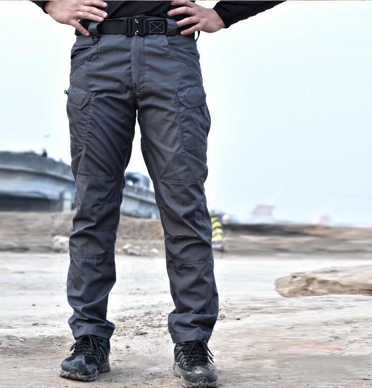 Men Tactical Cargo Pants Soldier Straight-fit Work Combat Trousers Outdoor