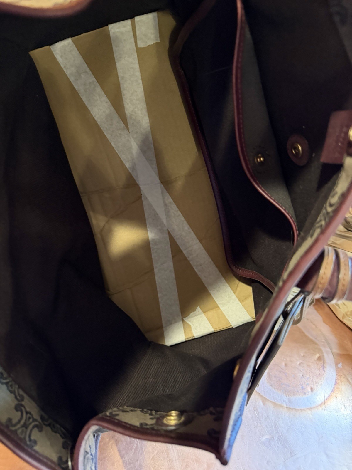 CELINE Triomphe Macadame Large Tote with snap closure. EXTREMELY RARE!