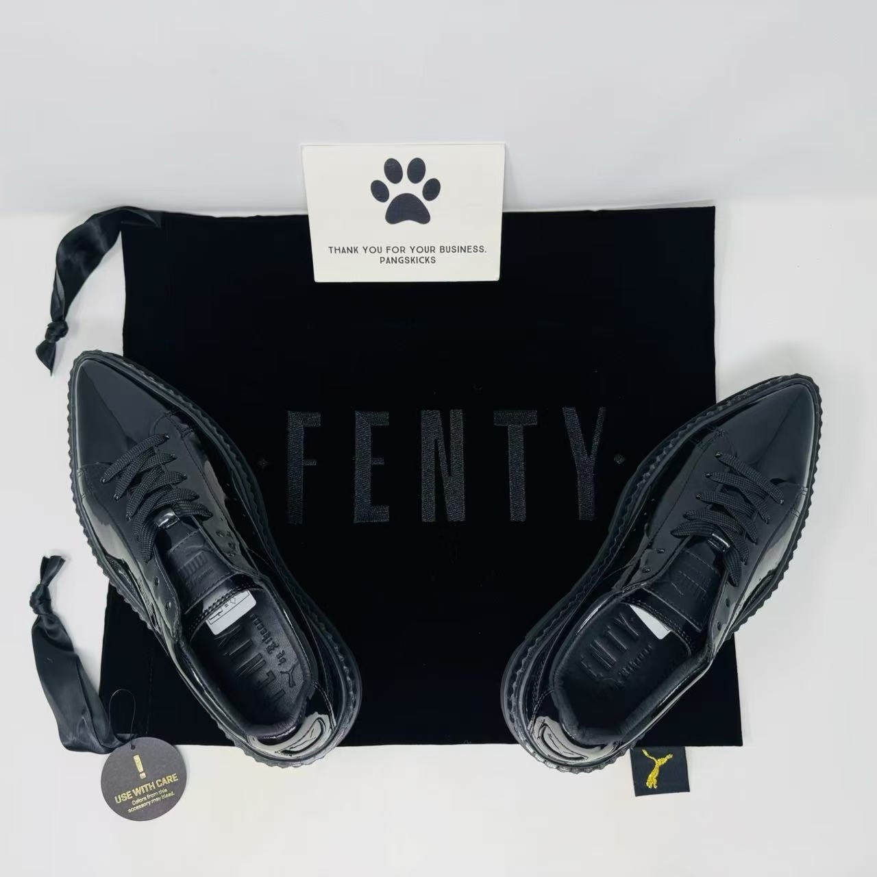 Puma Fenty by Rihanna Pointy Creeper Patent Black 366270-01 Women’s Size 7