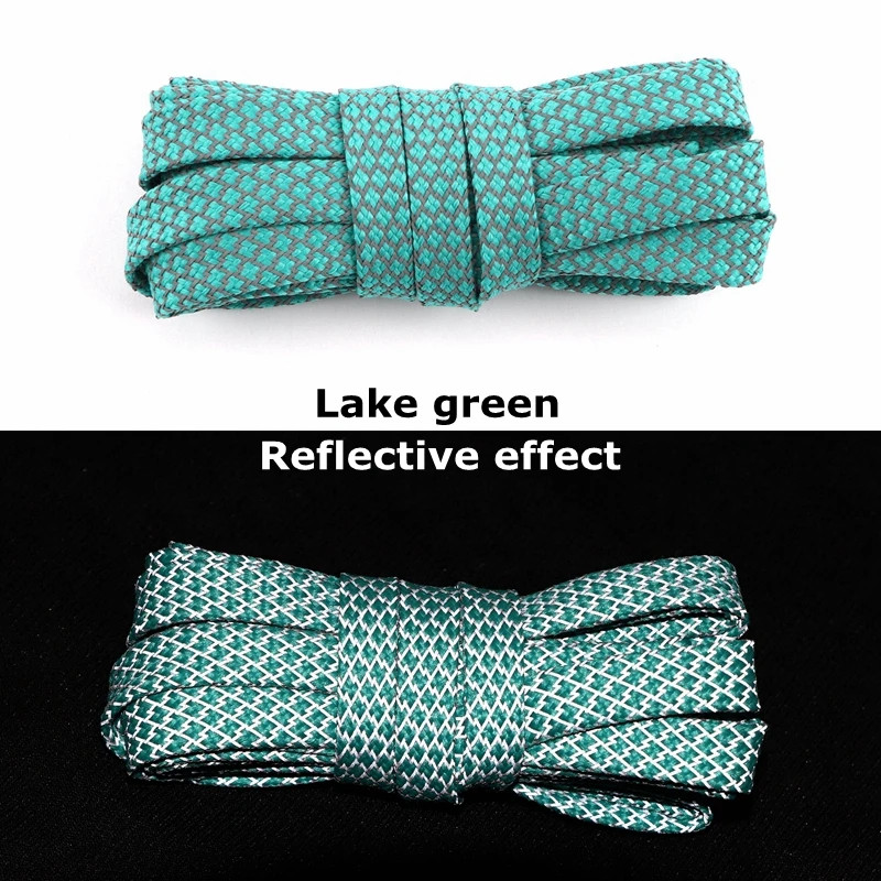 1Pair Reflective Shoelaces Sneakers Flat Shoelace Rope Laces Shoes Accesories