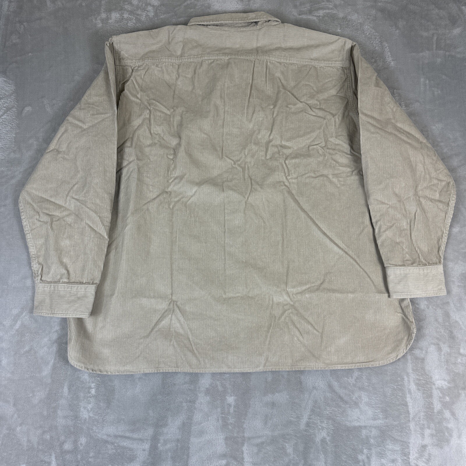 Levi’s The Worker Men’s Size 2XL Beige Corduroy Button Up Shirt Cotton Workwear