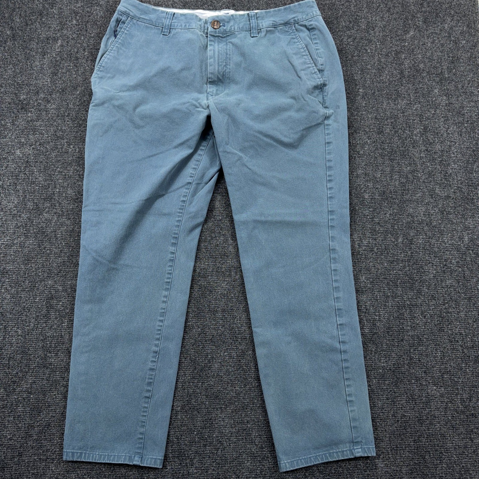Bonobos Slim Taper Chinos Stretch Cotton Blend Pants 33×28 Blue Casual Workwear
