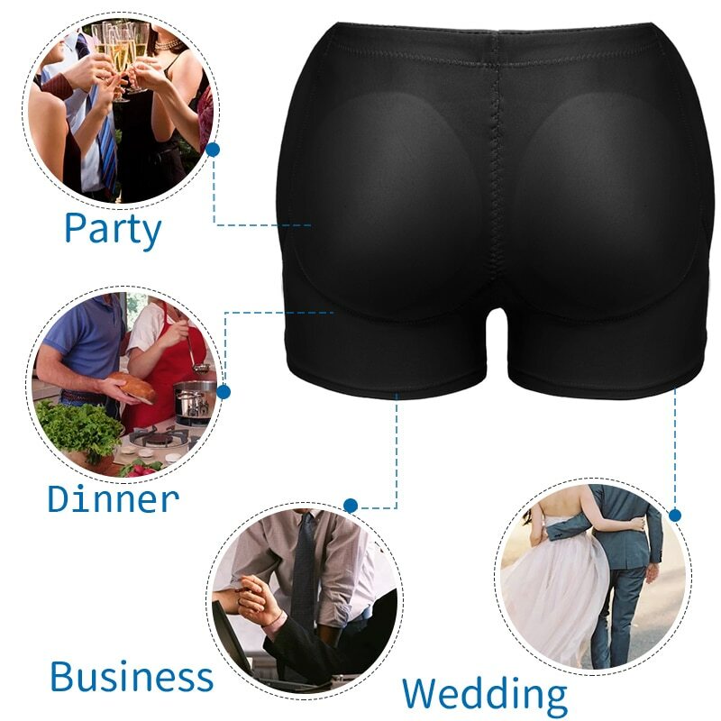 Men Padded Enhancer Underwear Shapewear Butt Lifter Boxer Briefs Panties Shaper