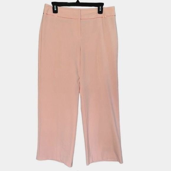 Norton McNaughton Peach Wide Leg Trousers High Rise Career Pants Womens Size 10