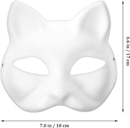 5 Blank Cat Masks for DIY Creativity – Elegant Masquerade & Cosplay Accessories