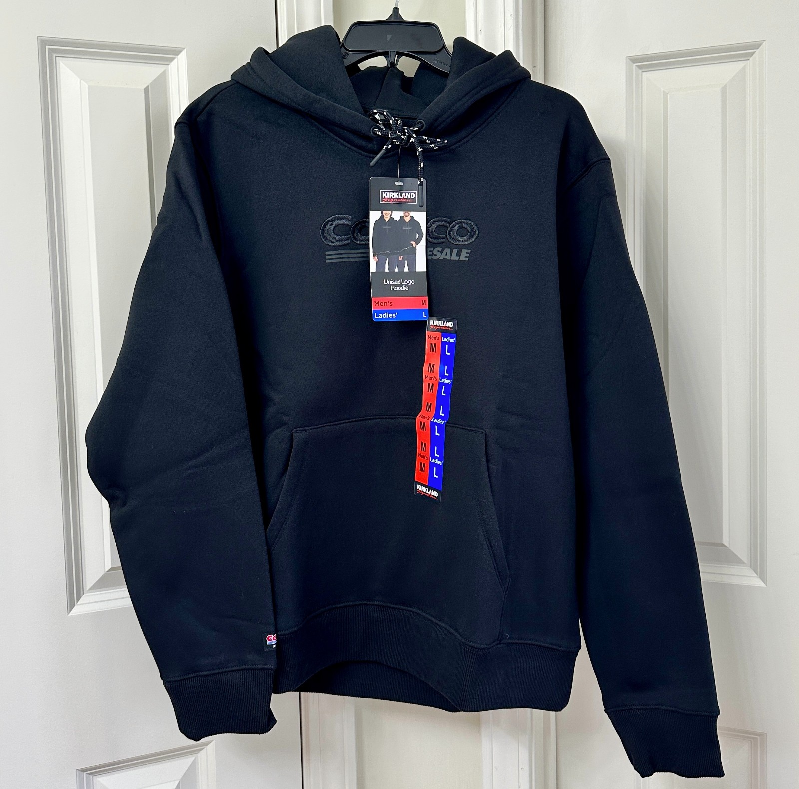 Kirkland Signature Costco Wholesale Unisex Logo Hoodie, Men’s M/ Ladies L