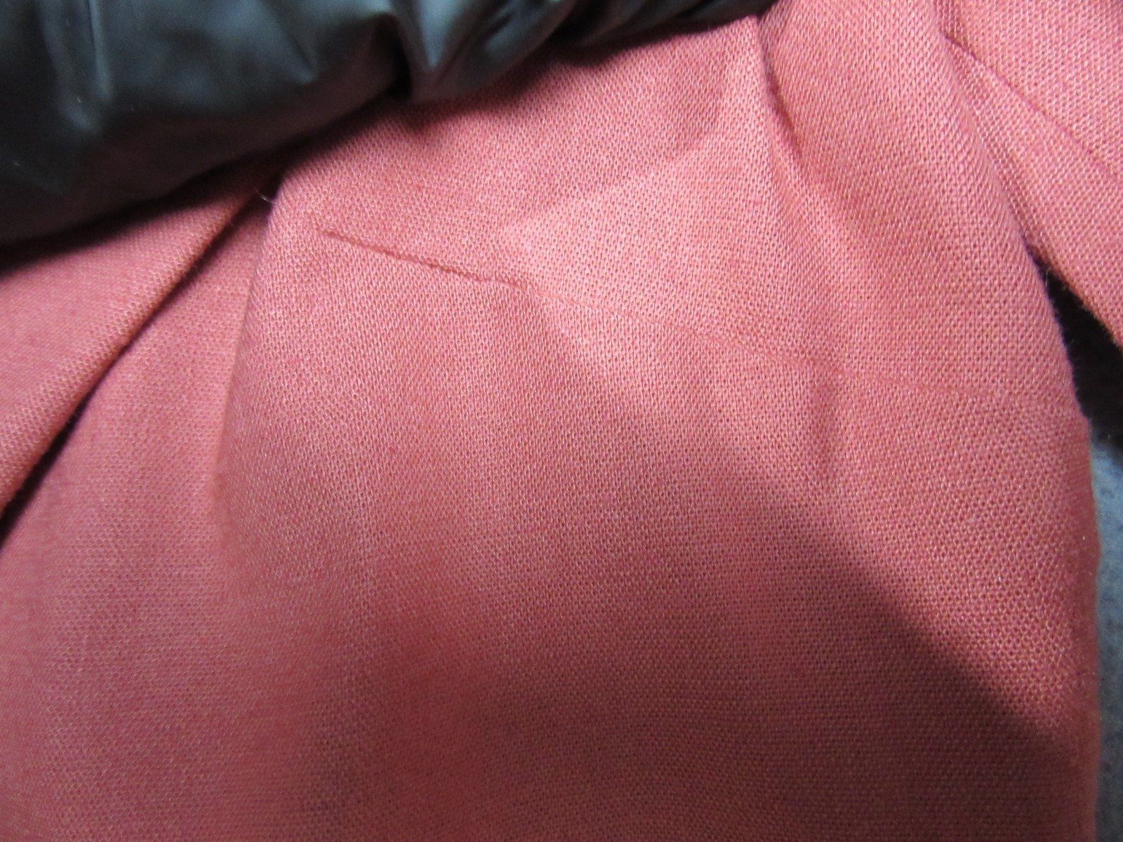 Theory Blouse Womens Medium Pink Coral Stretch Linen Blend 3/4 Sleeve Boat Neck