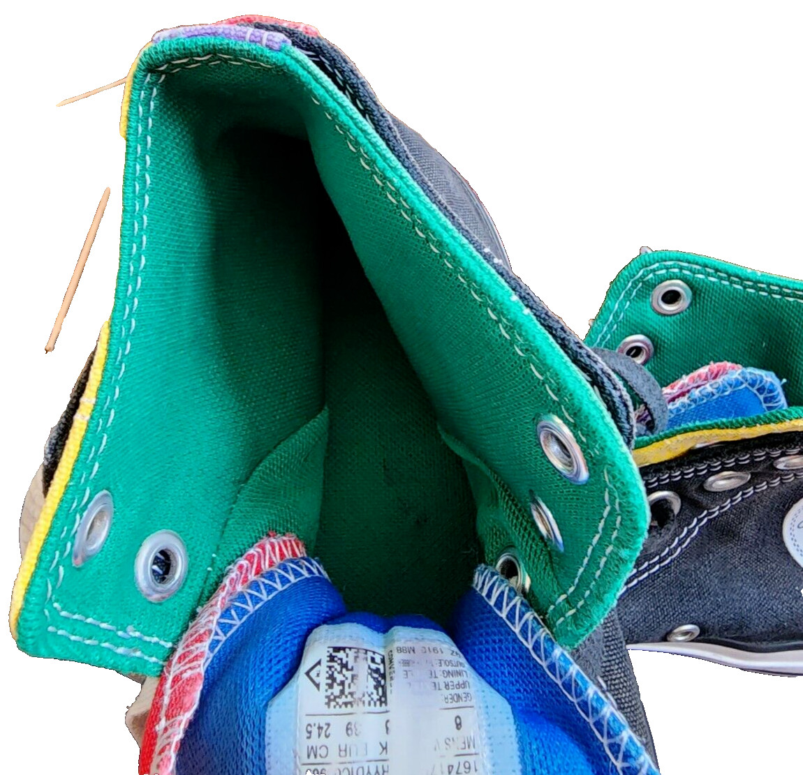 Converse Chuck Taylor All Star Double Upper Hi Sneaker Multicolor EU39 US M6 W8