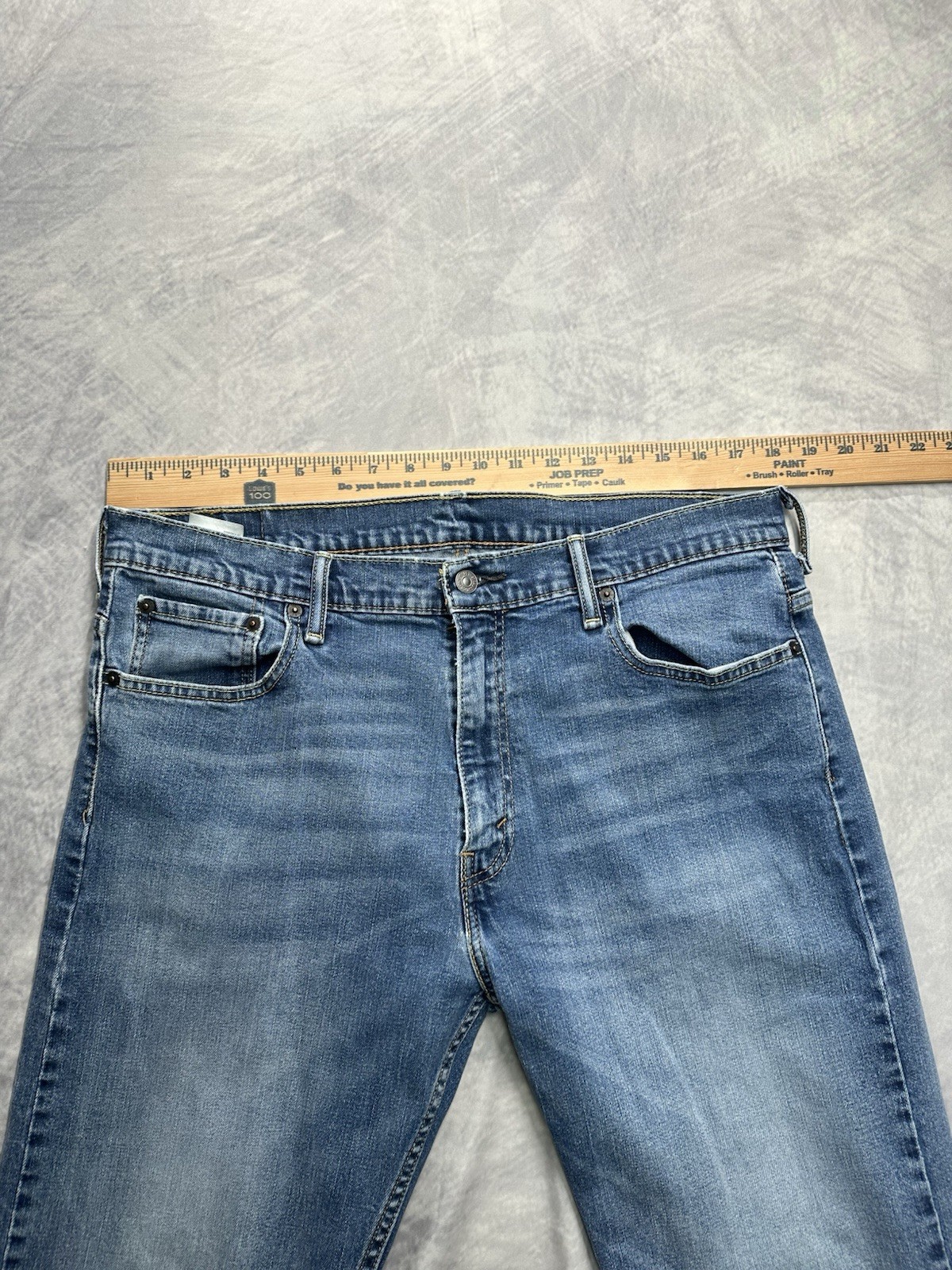 Levi’s Men’s 569 Loose Straight Fit Blue Jeans 36×32 Faded Whisker