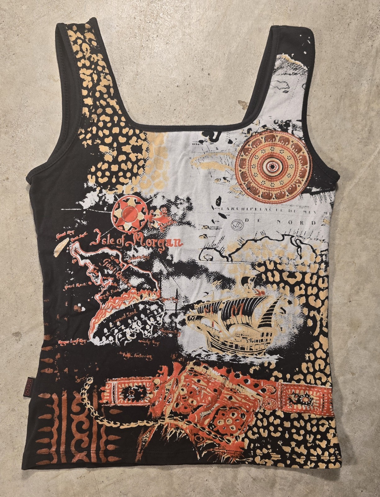 Morgan de Toi Vintage Y2K Ship Sailing Graphic Tank Top 00s