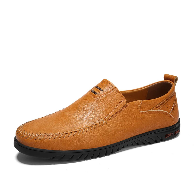 Men’s Loafers Moccasins Shoes Genuine Leather Casual Breathable Driving Shoes