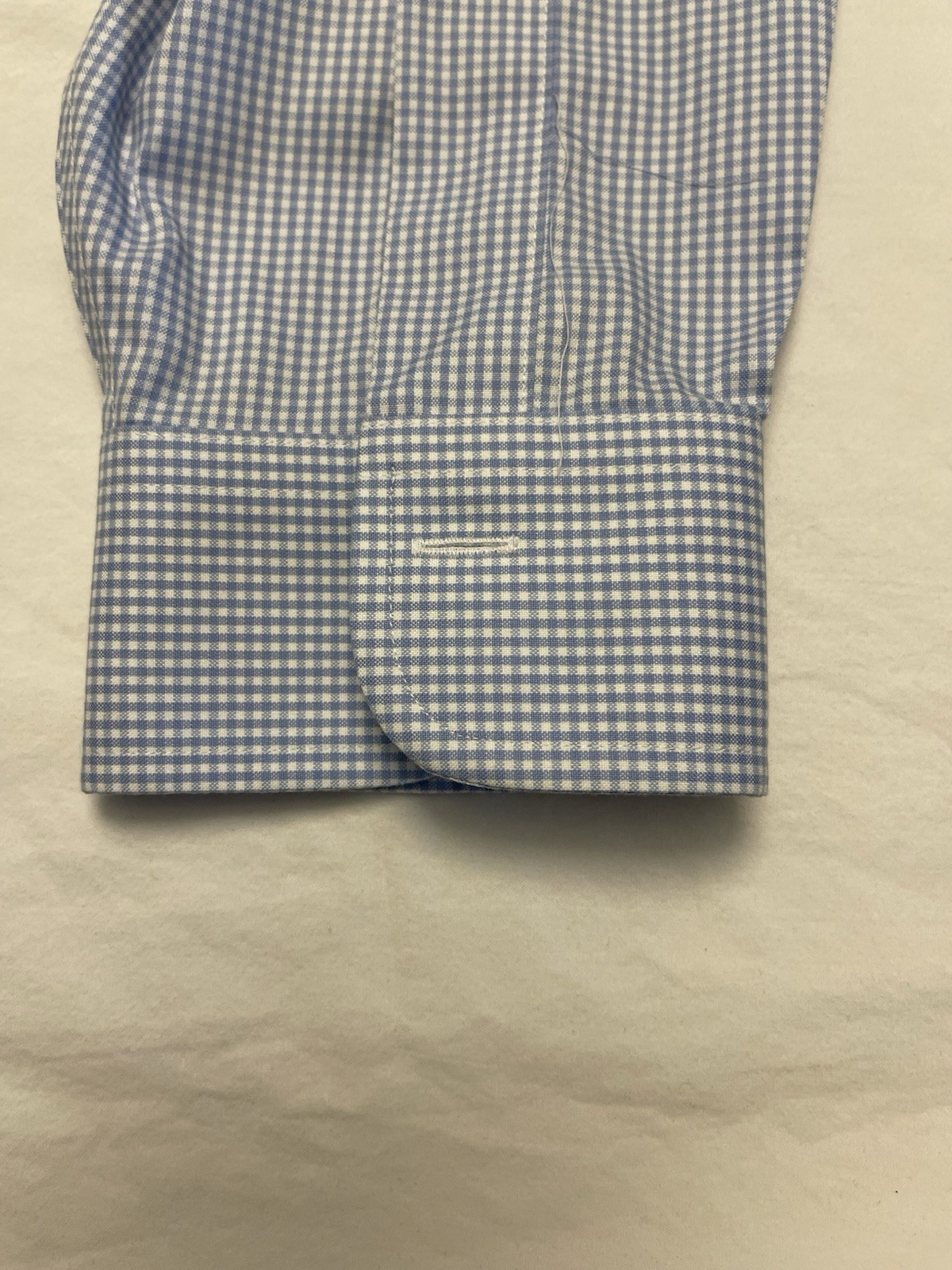Brooks Brothers Crisp Regular Non-iron Stretch 16 1/2 34 Blue Gingham