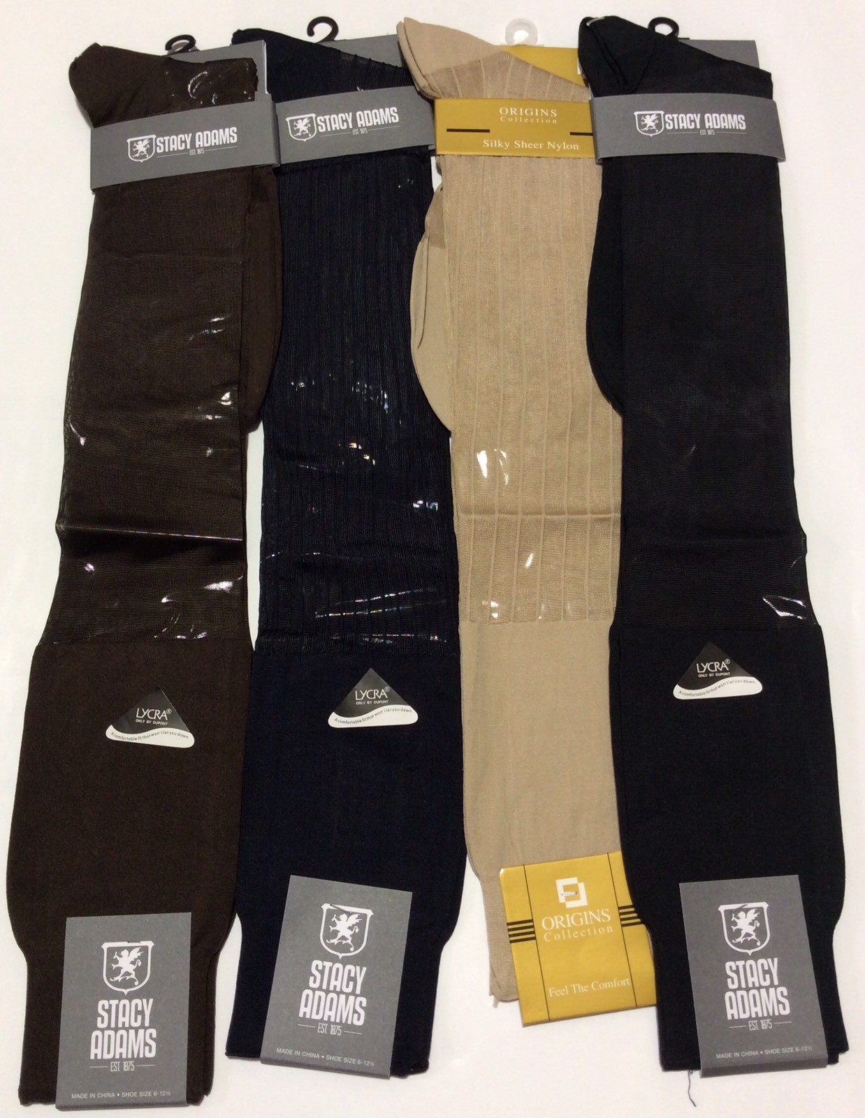 MEN’S OVER THE CALF SEXY SHEER,RIBBED,DIAMOND,ORIGINS, STACY ADAMS SOCKS $14.99e